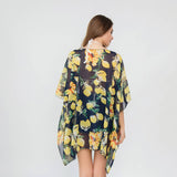 LEMON PRINT OPEN FRONT KIMONO CARDIGAN FOR SUMMER_CWASC0794