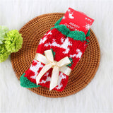 CHRISTMAS TREE THICKENED BOW CHRISTMAS SOCKS_CWMS0626