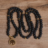 108 GOLDEN TREE OF LIFE PENDANT BEADED BRACELET_CWAJE3943