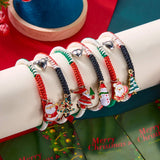 CHRISTMAS WOVEN TREE PAPER CARD MAGNETIC BRACELET_CWAJE2393