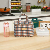 CHECKERED BENTO BAG LARGE CAPACITY CARRYING BAG_CWAB1728