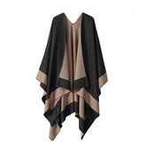 SOLID COLOR DOUBLE SIDED CAPE SHAWL OUTER CAPE_CWASC2130