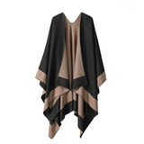 SOLID COLOR DOUBLE SIDED CAPE SHAWL OUTER CAPE_CWASC2130
