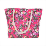 FASHIONABLE FLOWER PRINT BEACH BAG SHOULDER BAG_CUAB0238