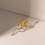 18K PLATING GOLD NON FADING SNAKE SHAPED RINGS_CWAJE1230