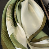 100% SILK FLOWER SCARF ELEGANT LOTUS PRINT SHAWL_CWASC0541