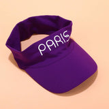 SUMMER MODAL COTTON LETTER EMBROIDERED VISOR HAT_CWAH3318