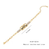 OIL DROP EYES PERSONALIZED ZIRCON BRACELET_CWAHA0879
