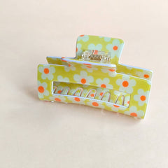 DOPAMINE FLOWER SQUARE HAIR CLAW CLIP CUTE STYLE_CWAHA1022