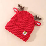 CHRISTMAS DEER LABEL CHILDRENS KNITTED HAT_CWAH1752