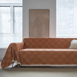 SOLID COLOR GEOMETRIC RETRO ELEGANT SOFA THROW_CWMM1655