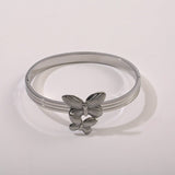 18K DOUBLE LAYER BUTTERFLY STAINLESS BRACELET_CWAJE4608
