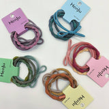 4 PIECES OF CANDY COLORED SIMPLE HAIR TIES_CWAHA1130