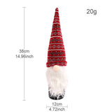 Cwmm9411_Christmas Faceless Doll Knitted Wine Bottle Hat