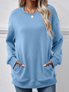Cwohol0966_Winter Fleece Pocket Long-Sleeved Hoodie