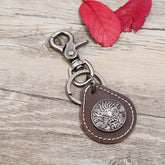 CREATIVE MENS ALLOY COWHIDE KEYCHAIN_CWMM5037