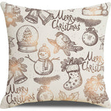 GOLD CHRISTMAS PRINT PILLOWCASE_CWMM1394