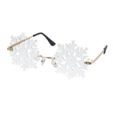 PERSONALIZED SNOWFLAKE LENS FRAMELESS SUNGLASSES_CWASG0682