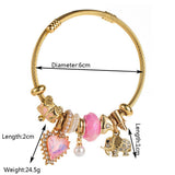 BFF ADJUSTABLE BRACELET WITH ELEPHANT AND HEART_CWMM8602