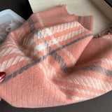 Minimal Plaid Soft Cashmere Feel Winter Scarf_Cwasc03246