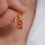 Vintage Titanium Steel Rotating Tarot Necklace_Cwmm5703