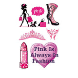 PINK GUITAR GIRL TATTOOS WATERPROOF KIDS PARTY_CWMM8382