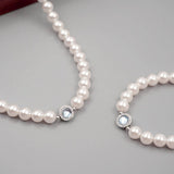 RETRO LIGHT LUXURY PEARL NECKLACE BRACELET SET_CWAJE1684