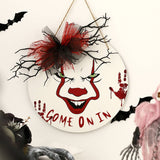 SCARY CLOWN WOODEN SIGN FOR HALLOWEEN DECOR_CWAJE05365