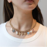 NEW FASHION MULTI PENDANT VINTAGE NECKLACE_CWAJE2840