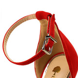 Women Suede Pearl Rhinestone High Heels