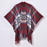 REVERSIBLE PLAID FAUX CASHMERE SCARF WINTER WRAP_CWASC0945