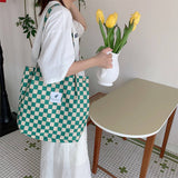 Cwab3899_Corduroy Snap-Button Large-Capacity Shoulder Bag
