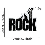 CARTOON BLACK MUSIC SKULL SERIES CLOTH STICKER_CWMM4050