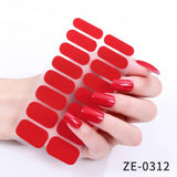 Solid Nail Film Stickers 16Pcs Set_Cwmm11205