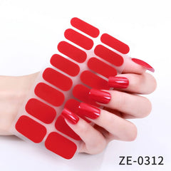 Solid Nail Film Stickers 16Pcs Set_Cwmm11205