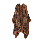 LEOPARD PRINT SCARF SLIT SHAWL FASHION CAPE_CWASC2217