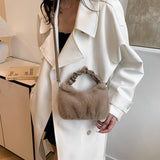 Winter Fashion Pleated Tote Plush Shoulder Bag_Cwab3977