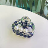 PEARL ACCENT HAIR CLAW THICK SQUARE ELEGANT CLIP_CWASC1600