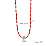 COLORFUL GEM SEAHORSE STARFISH PENDANT NECKLACE_CWMM7530