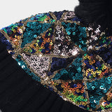 COLORFUL SEQUINED POM POM KNITTED HAT_CWAH1613