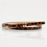 CLASSIC SIMPLE ALLOY BUCKLE LEOPARD THIN BELTS_CWABE0399