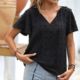 V-Neck Temperament Chiffon Casual Top