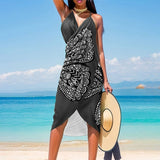 LARGE BUTTERFLY PRINT BEACH COVER UP BIKINI DRESS_CWBLS0483