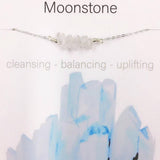 SILVER CHAIN NATURAL STONE NECKLACE WITH CARD_CWAJE1057