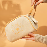 PORTABLE CANVAS WASH AND ORGANIZE BAG MAKEUP BAG_CWAB1454