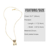 SIMPLE BOYS AND GIRL GOOD FRIENDS PENDANT NECKLACE_CWAJE0891