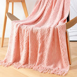 KNITTED SOFT WARM SOFA BLANKET BED END BLANKET_CWMM0203