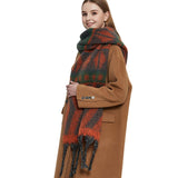 FAUX MOHAIR TASSEL SHAWL THICK WINTER WRAP_CWASC0157