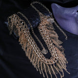 LAYERED GOLD LEAF TASSEL HANFU WAIST CHAIN_CWMM6416