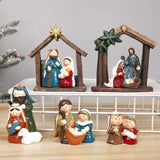 NATIVITY SCENE RESIN CHRISTMAS TABLE DECOR_CWMM9874